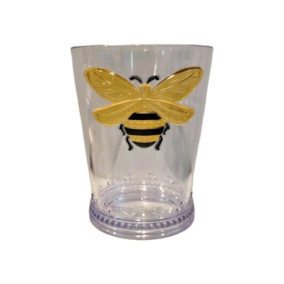 New Yelllow / Black Reusable Plastic LRG Bumble Bee Tumbler Party Supplies Cups - Picture 3 of 3